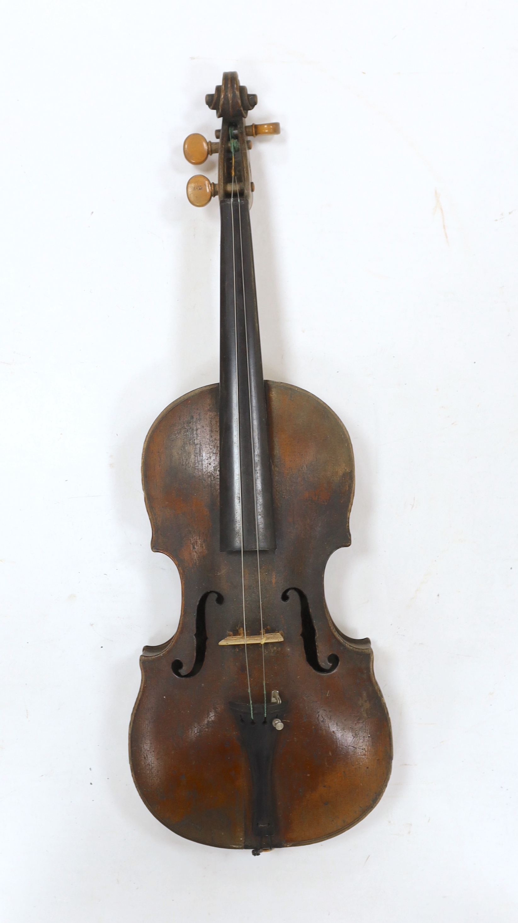 Two late 19th/early 20th cased century violins